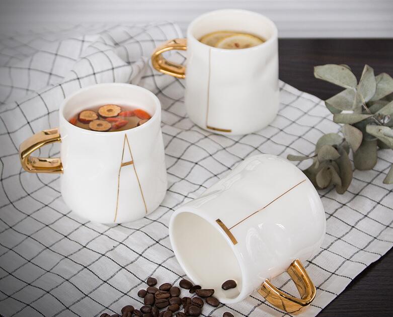 十二星座白瓷馬克杯 創(chuàng)意陶瓷杯子辦公咖啡杯