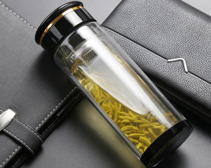 雙層玻璃保溫水杯 水晶玻璃紅茶杯子 雙層玻璃保溫水杯 水晶玻璃紅茶杯子